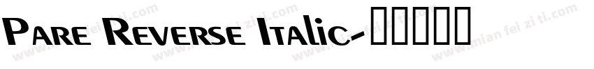 Pare Reverse Italic字体转换